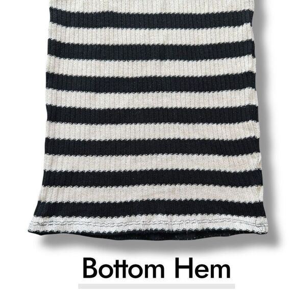 Zara Striped Knit Midi Skirt Black & White Women's Size Small - Picture 3 of 6